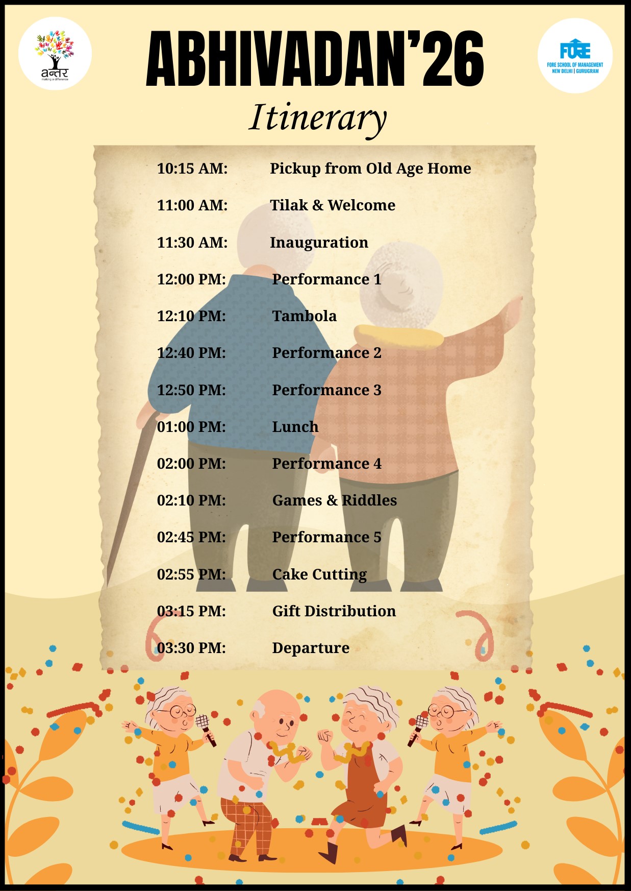 Abhivadan 26 Itinerary